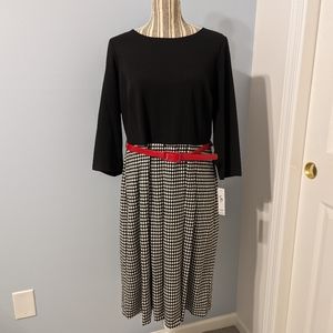 Shelby and Palmer Knee Length Dress Hounds tooth Skirt